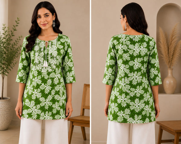 Floral Printed Kurti Top