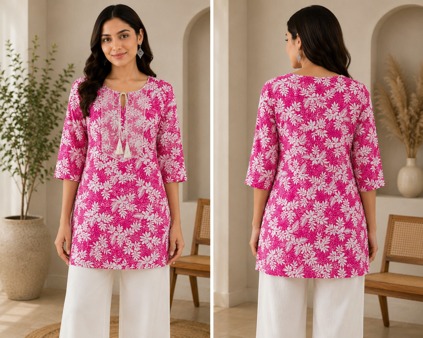 Pink Printed Top