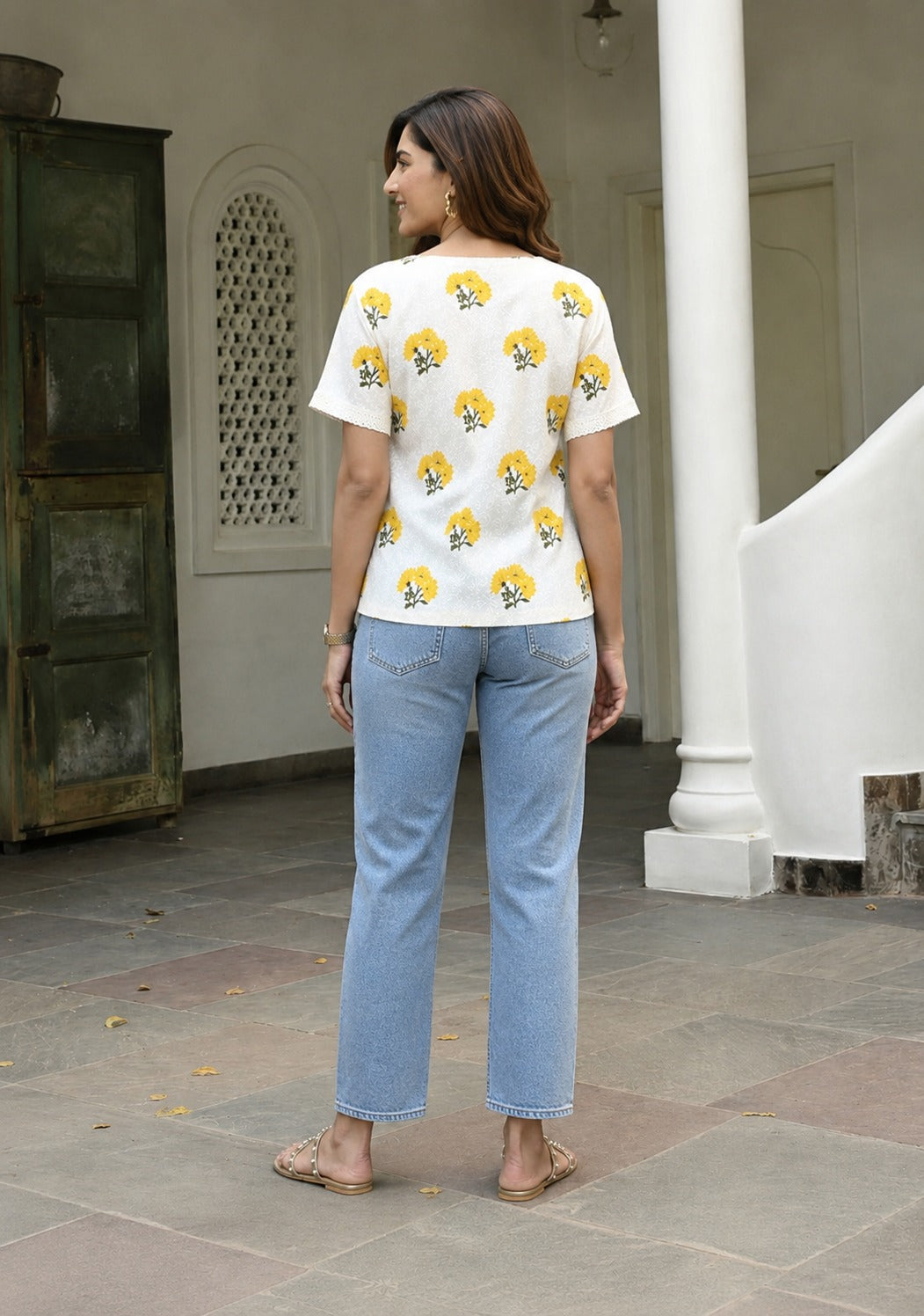 V Neck Cotton Top